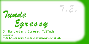 tunde egressy business card